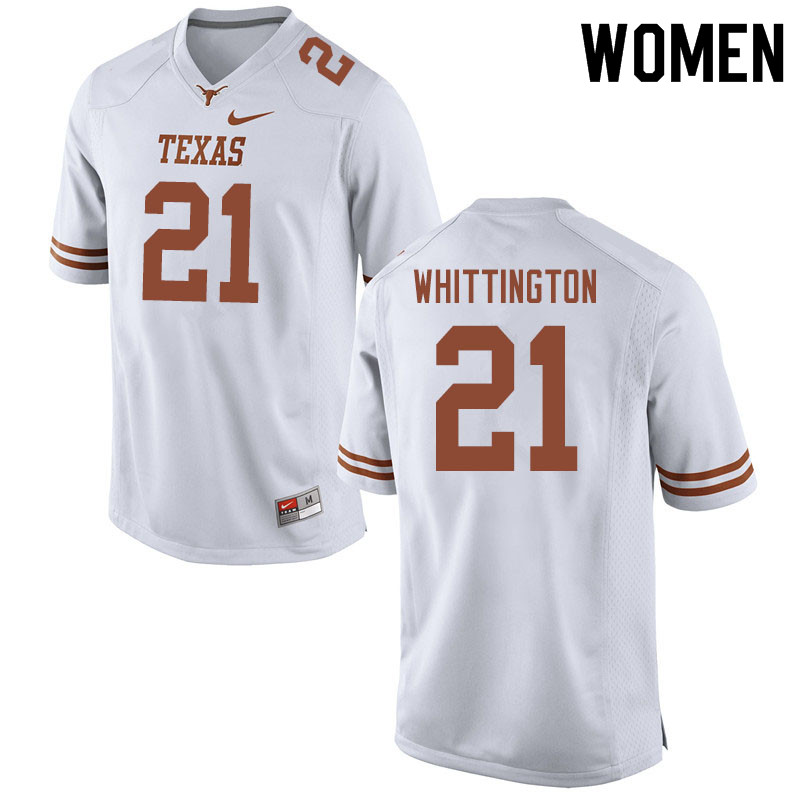 Women #21 Jordan Whittington Texas Longhorns College Football Jerseys Sale-White